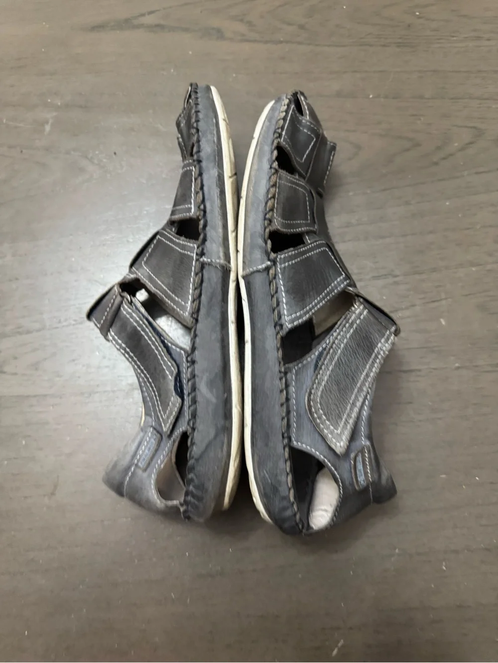 Pikolinos Mens 43 /10  gray  Leather Driving Mocasins Casual Comfort Shoes